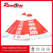 Fluorescent yellow and Red PVC reflective cone collars